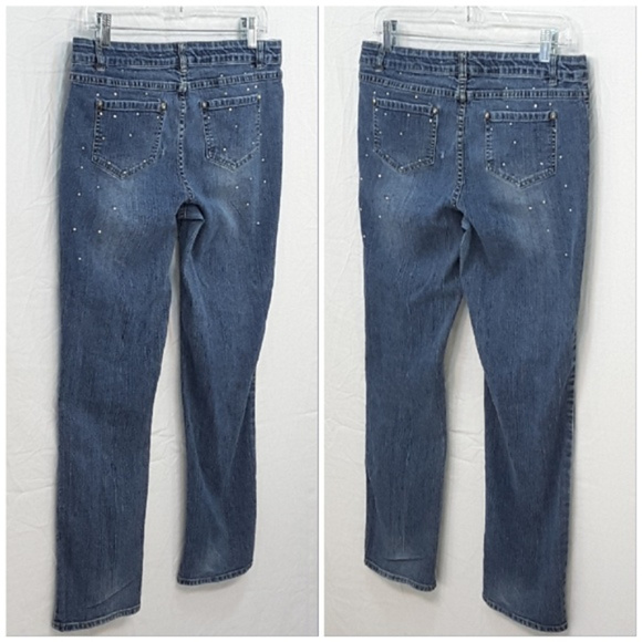 *GIRL* TOTAL GIRL, Sparkly Denim Jeans, size 16.5 - Picture 2 of 8